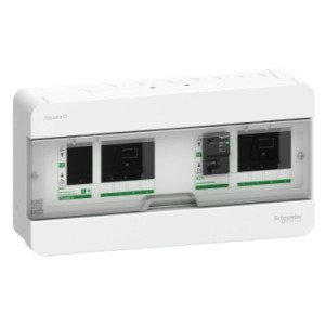 S9HCL14X4R40 : ตู้คอนซูมเมอร์ยูนิตรุ่น Square D Classic+ ชนิดบัสบาร์แยก , ติดตั้งแบบลอย : 4+4 ช่อง RCCB 40A
