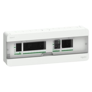 S9HCL18X4R40 : ตู้คอนซูมเมอร์ยูนิตรุ่น Square D Classic+ ชนิดบัสบาร์แยก , ติดตั้งแบบลอย : 8+4 ช่อง RCCB 40A